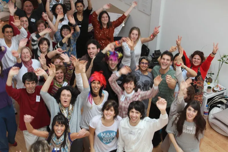 Smiling teens at the end of a YES! programme session